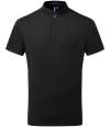 PR646 Premier Essential Coolchecker® Short Sleeve Chef's Shirt Black colour image